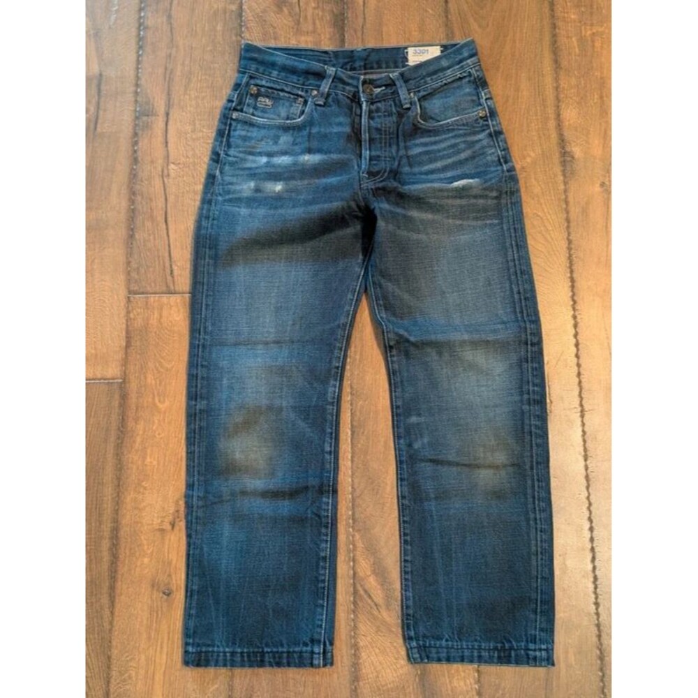 G-Star 3301 Straight Leg Jeans Men's Size 29x34 Medium Wash